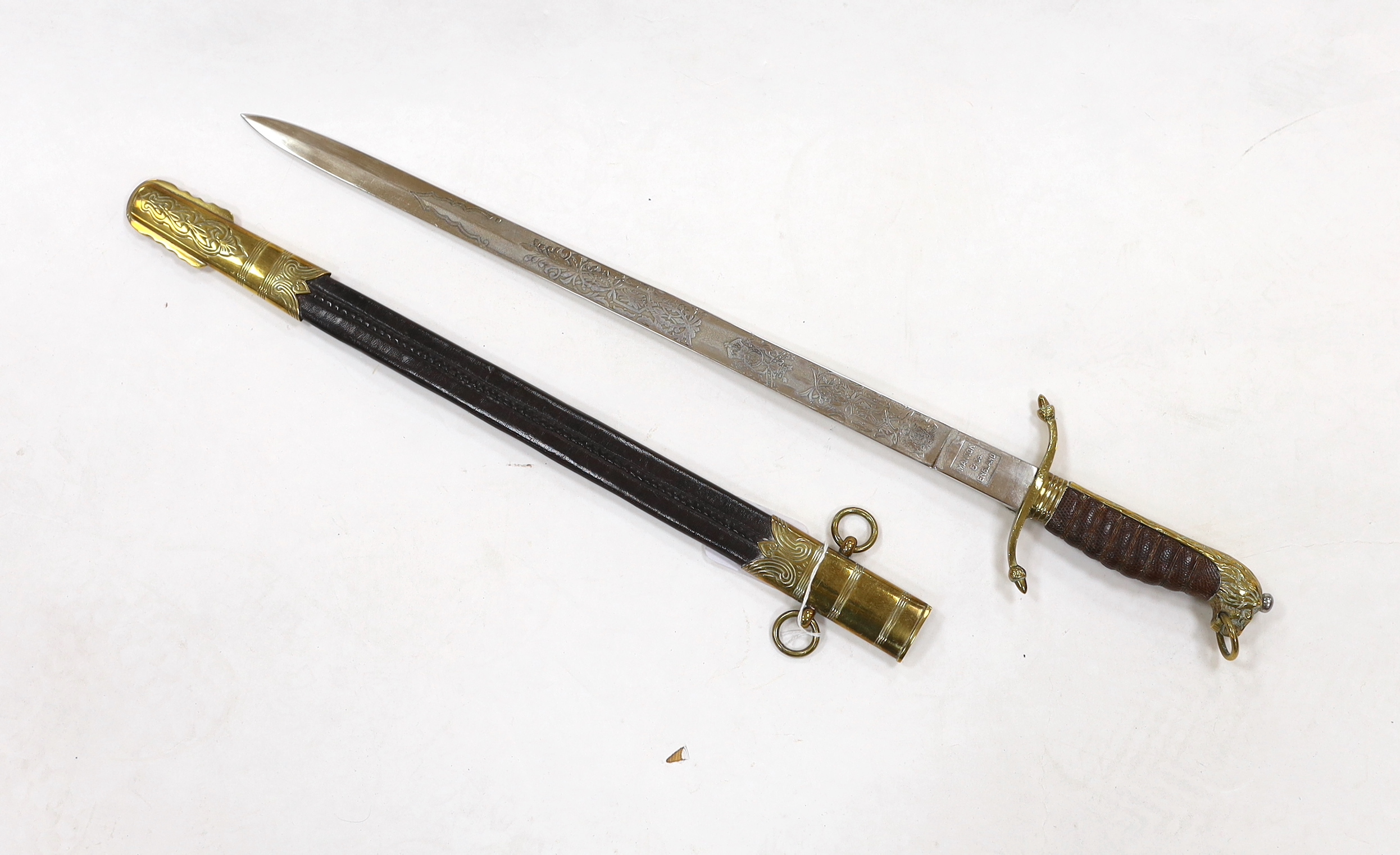 A well made copy of a 19th century Royal Navy dirk